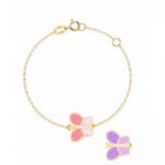 18K Gold Graceful Butterfly Newborn Bracelet