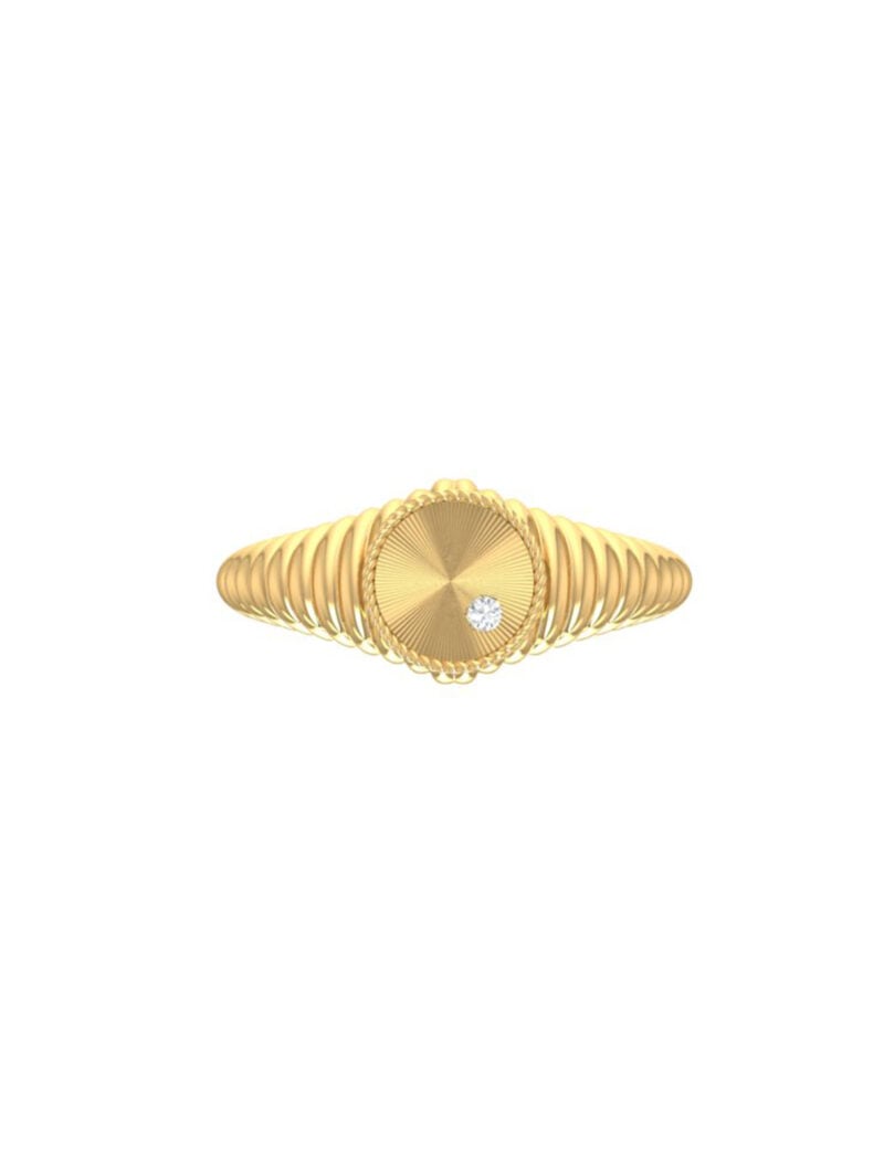 18K Gold Éclat Fluted Round Ring