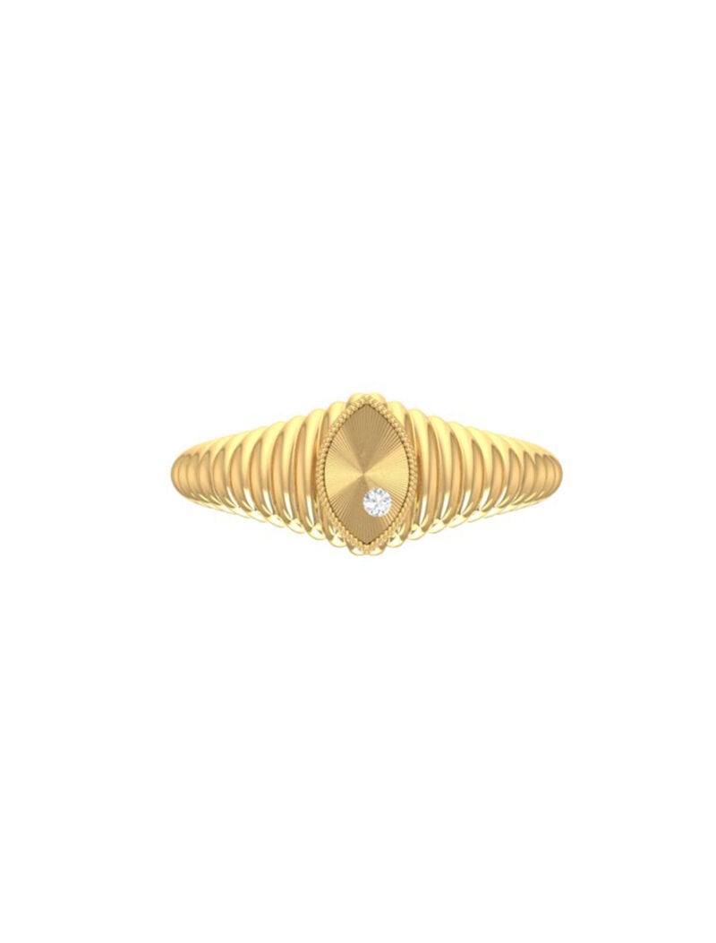 18K Gold Éclat Fluted Marquise Ring