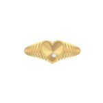 18K Gold Éclat Fluted Heart Ring