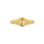 18K Gold Éclat Fluted Pear Ring