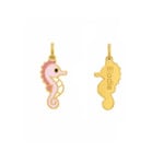 18K Gold Customized Seahorse Newborn/Kids Pendant
