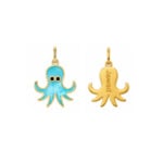18K Gold Customized Octopus Newborn/Kids Pendant