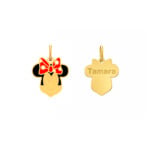 18K Gold Customized Minnie Mouse Newborn/Kids Pendant