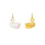 18K Gold Customized Swan Grace Newborn/Kids Pendant