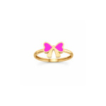 18K Gold Princess Bow Newborn/Kids Ring