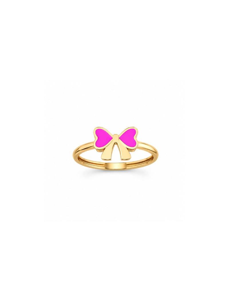18K Gold Princess Bow Newborn/Kids Ring