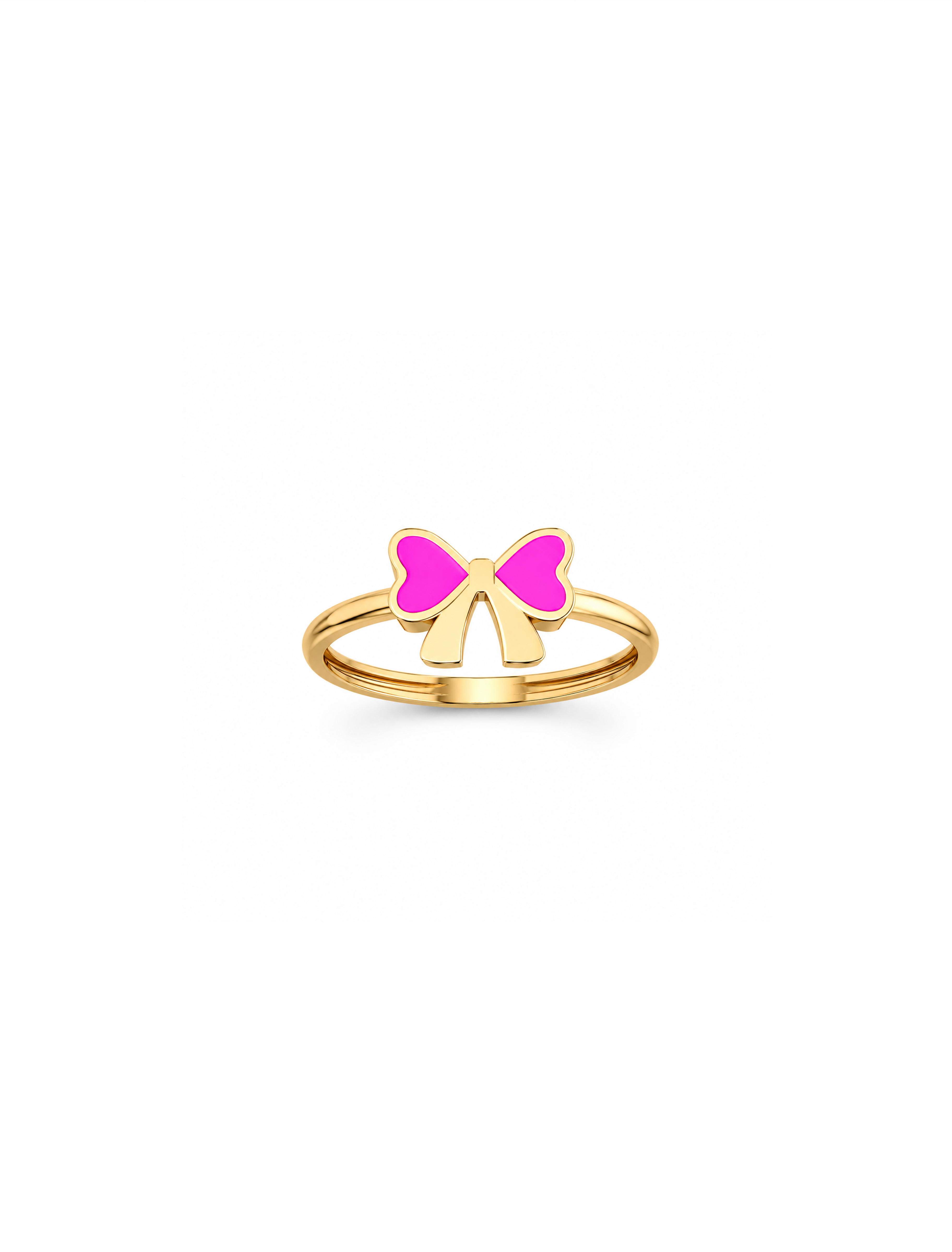 18K Gold Princess Bow Newborn/Kids Ring