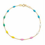 18K Gold Tutti Frutti Anklet