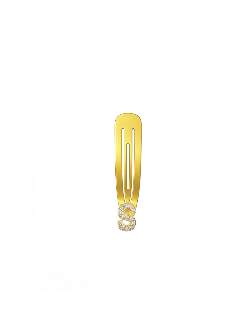 18K Gold Customized Tiny Signature Initial Hair Clip