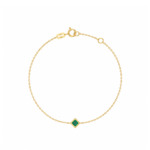 18K Gold Little Square of Me Birthstone Bracelet