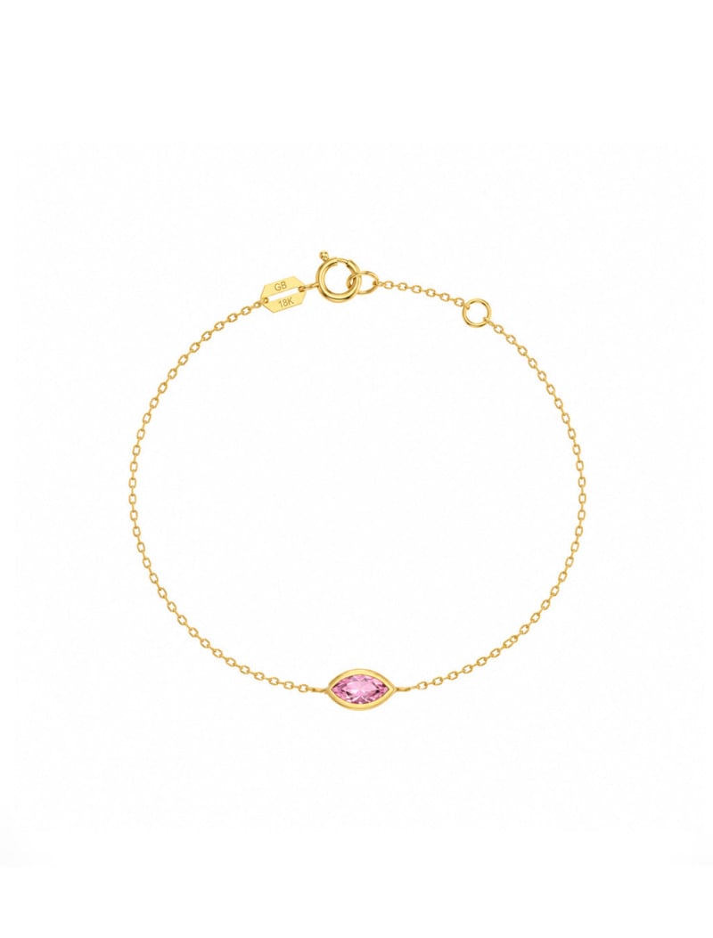 18K Gold Marquise My Way Birthstone Bracelet