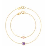 18K Gold My Mini Match Birthstone Bracelets