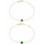 18K Gold Bestie Bond Birthstone Bracelets