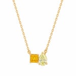 18K Gold Duo Éclat Birthstone Necklace