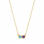18K Gold My People Birthstone Necklace