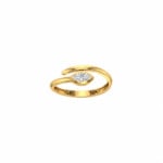 18K Gold Floating Marquise Birthstone Ring