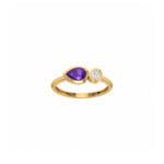 18K Gold Plus One Birthstone Ring