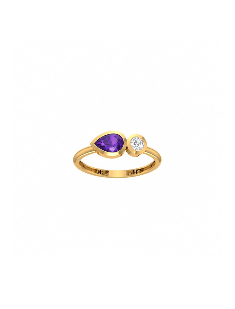 18K Gold Plus One Birthstone Ring